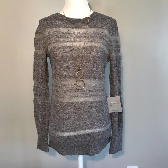 NWT New York Laundry Gray Wool Blend Sweater - Picture 1 of 4